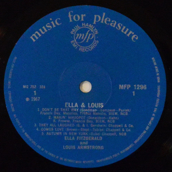 Ella Fitzgerald & Louis Armstrong : Ella & Louis (LP)