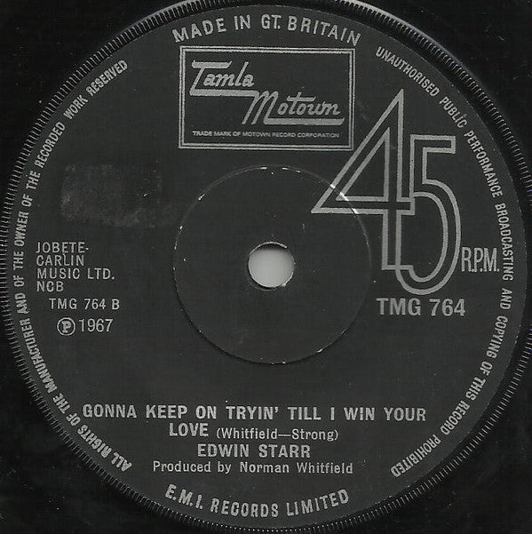 Edwin Starr : Stop The War Now  (7", Single, Sol)