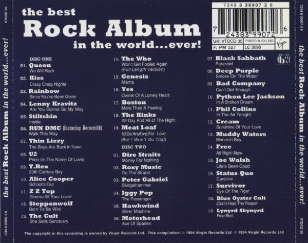Various : The Best Rock Album In The World... Ever (2xCD, Comp, EMI)