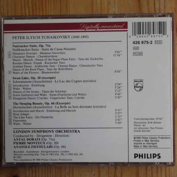 Pyotr Ilyich Tchaikovsky, London Symphony Orchestra, Antal Dorati, Pierre Monteux, Anatole Fistoulari : Ballet Music (Nutcracker • Swan Lake • Sleeping Beauty) (CD, Comp, RM)
