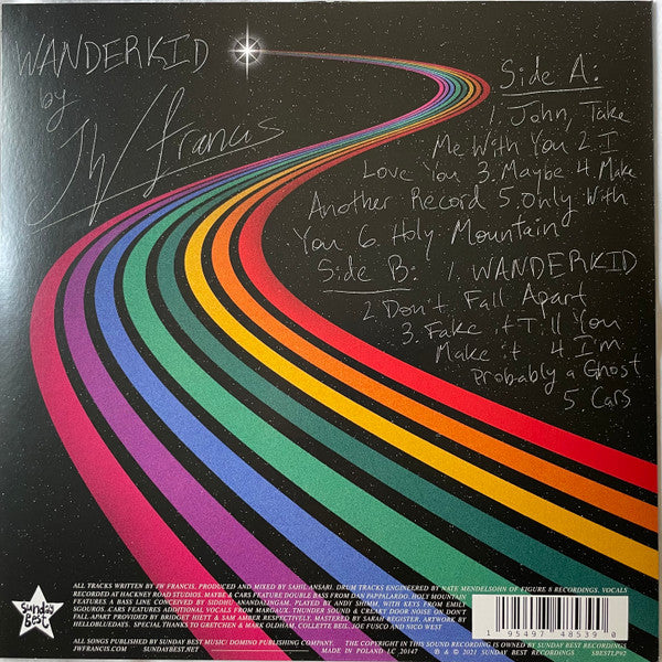 JW Francis : Wanderkid (LP, Album, Blu)