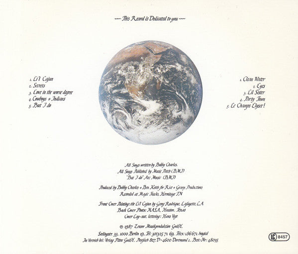 Bobby Charles : Clean Water (CD, Album)