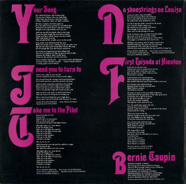 Elton John : Elton John (LP, Album, RE)