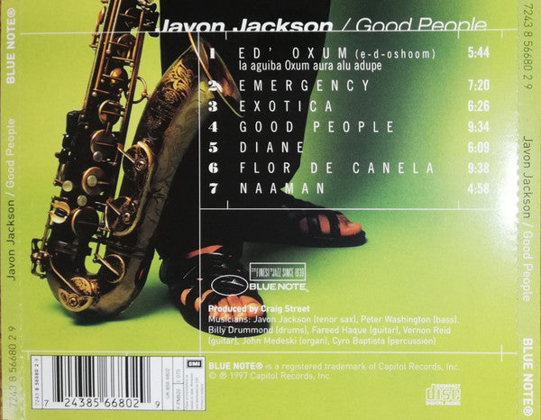 Javon Jackson : Good People (CD, Album)