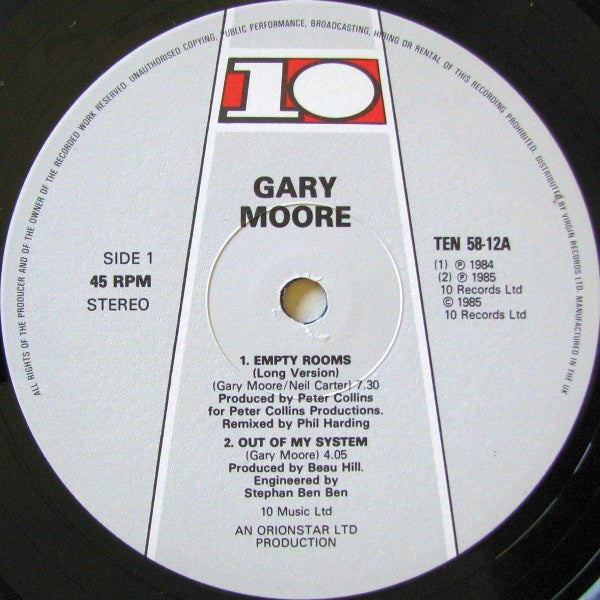 Gary Moore : Empty Rooms (12")