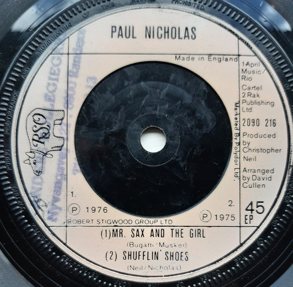 Paul Nicholas : Grandma's Party (7", EP)