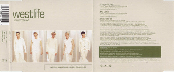 Westlife : If I Let You Go (CD, Single, Enh, CD1)