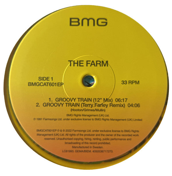 The Farm : Groovy Train (12", RSD, Single, Ltd, RE, Ora)