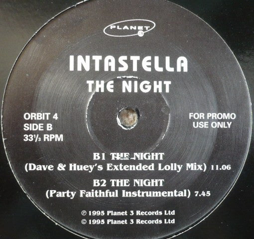 Intastella : The Night (12", Single, Promo)
