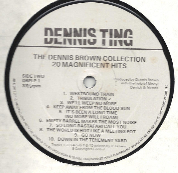 Dennis Brown : The Dennis Brown Collection : 20 Magnificent Hits (LP, Comp)