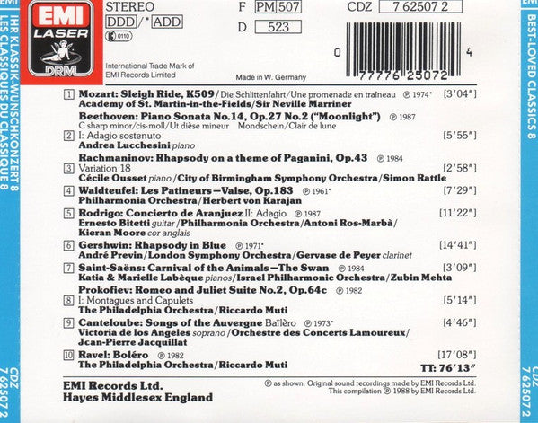 Various : Best-Loved Classics 8 (CD, Comp)