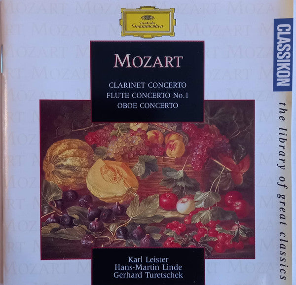 Wolfgang Amadeus Mozart, Karl Leister, Hans-Martin Linde, Gerhard Turetschek : Clarinet Concerto - Flute Concerto - Oboe Concerto  (CD, Comp, RM)