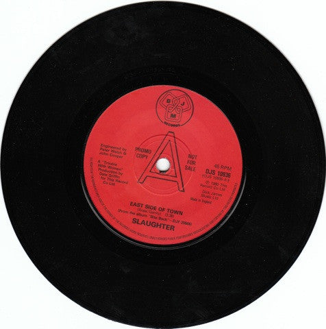 Slaughter And The Dogs : East Side Of Town (7", Promo)