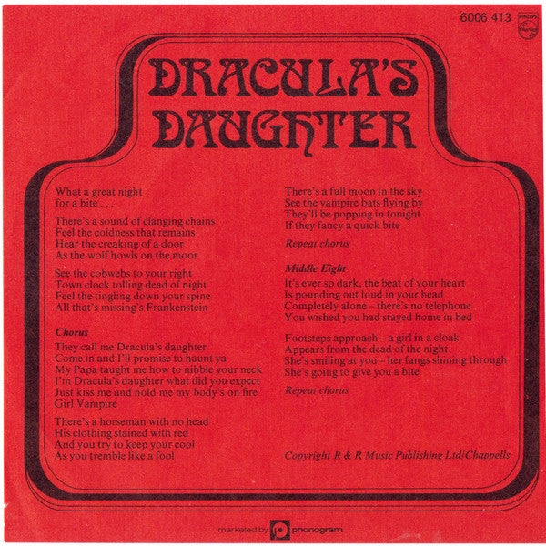 Thunderthighs : Dracula's Daughter (7", Blu)