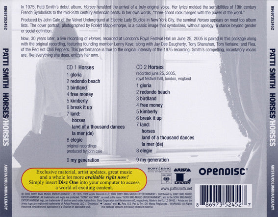 Patti Smith - HorsesHorses (CD) (Very Good Plus (VG)) - DaddyPop