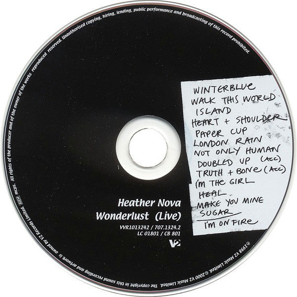 Heather Nova : Wonderlust (Live) (CD, Album)