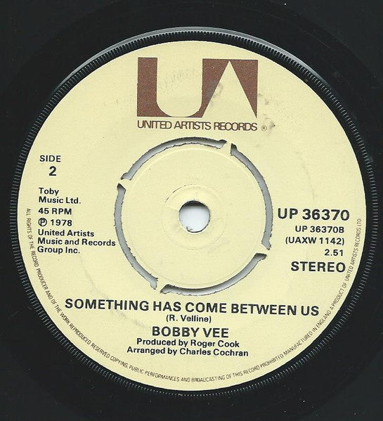 Bobby Vee : Well All Right (7")