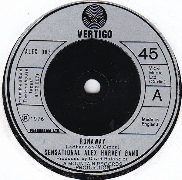 The Sensational Alex Harvey Band : Runaway (7", Single)