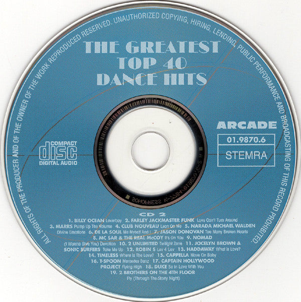 Various : The Greatest Top 40 Dance Hits (2xCD, Comp)