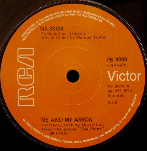 Harry Nilsson : Me And My Arrow (7")