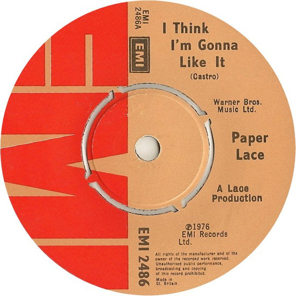 Paper Lace : I Think I'm Gonna Like It (7")
