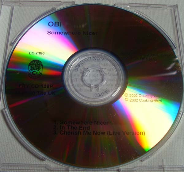 Obi - Somewhere Nicer (CDr) (Very Good Plus (VG)) - DaddyPop