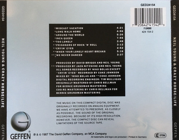 Neil Young & Crazy Horse : Life (CD, Album, RE)