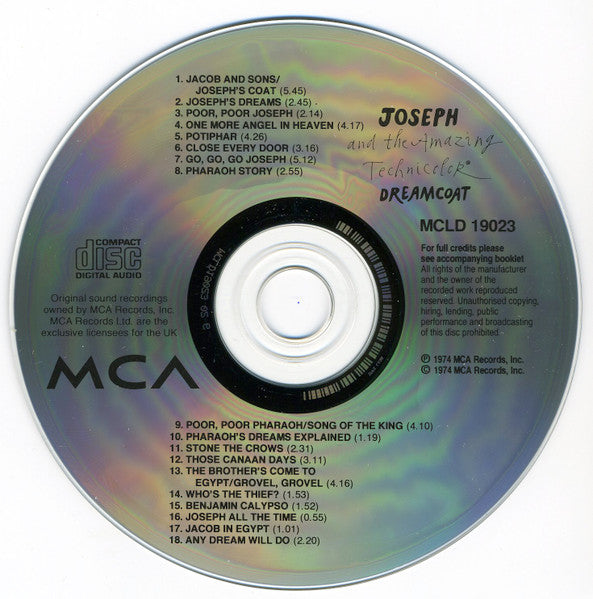 Tim Rice & Andrew Lloyd Webber : Joseph And The Amazing Technicolor Dreamcoat (CD, Album, RE)