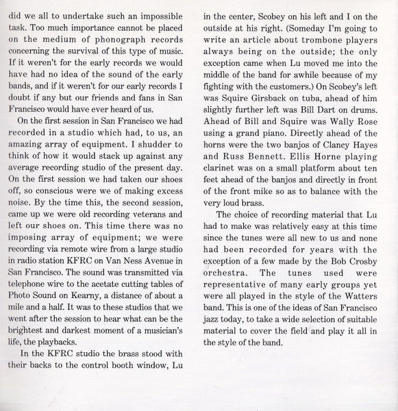 Lu Watters And The Yerba Buena Jazz Band : 1942 Series (CD, Comp, RM)