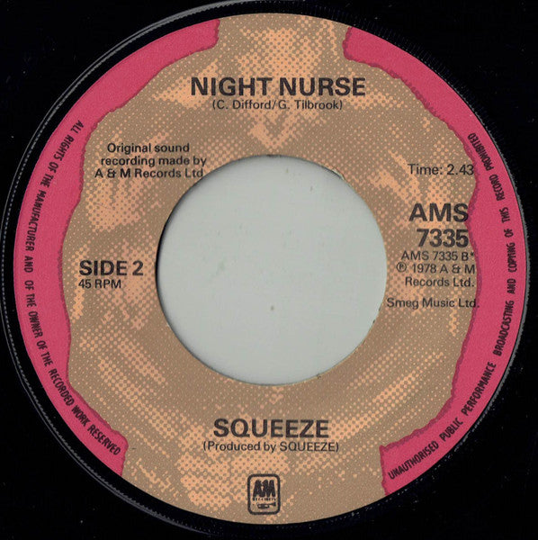 Squeeze (2) : Take Me, I'm Yours (7", Single, Sol)