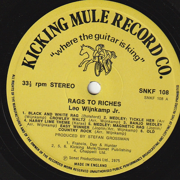 Leo Wijnkamp Jr. : Rags To Riches (LP, Album)