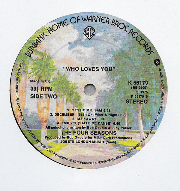 The Four Seasons : Who Loves You (LP, Album, No )