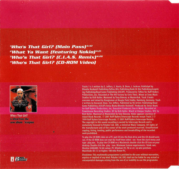 Eve (2) : Who's That Girl? (CD, Single, Enh)