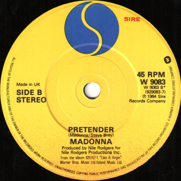 Madonna : Material Girl (7", Single, Glo)