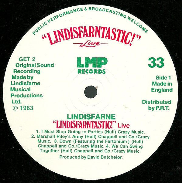 Lindisfarne : Lindisfarntastic! Live (LP, Album)