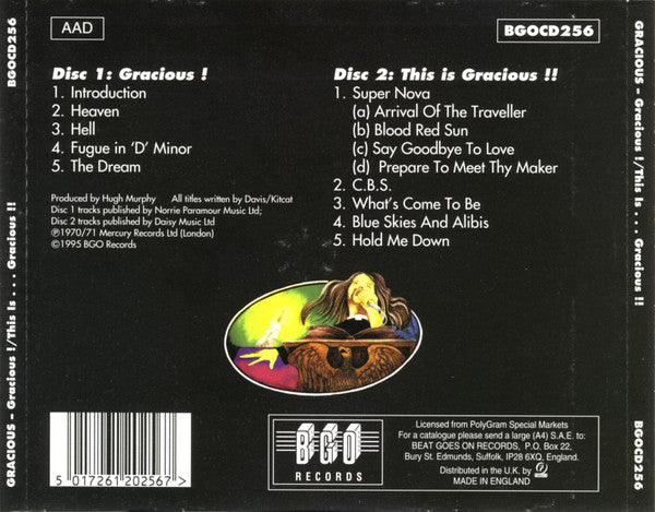 Gracious : Gracious ! /  This Is . . . Gracious !! (2xCD, Album, Comp, RE)