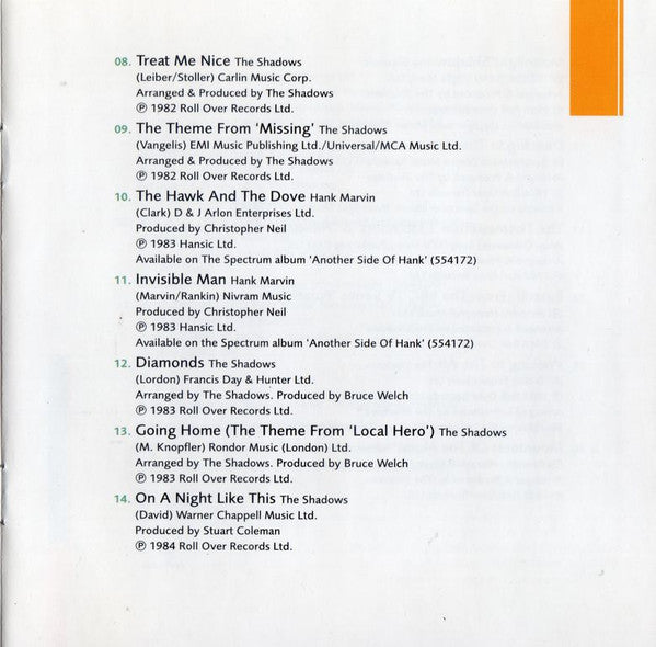 Hank Marvin / The Shadows : The Single Collection The 80's And 90's (CD, Comp)