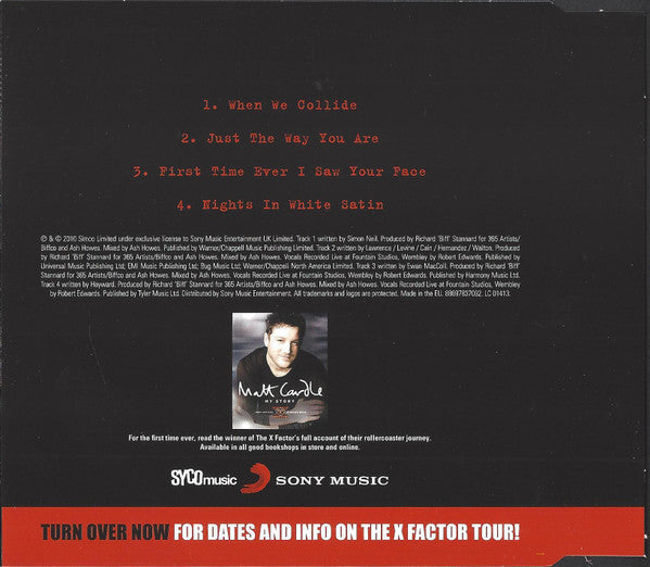 Matt Cardle : When We Collide (CD, Single)