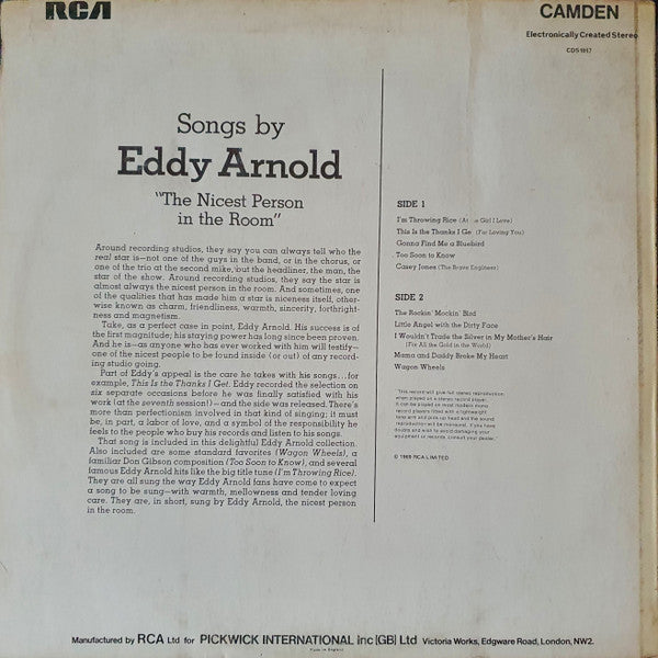 Eddy Arnold : I'm Throwing Rice And Other Favourites (LP, Album)
