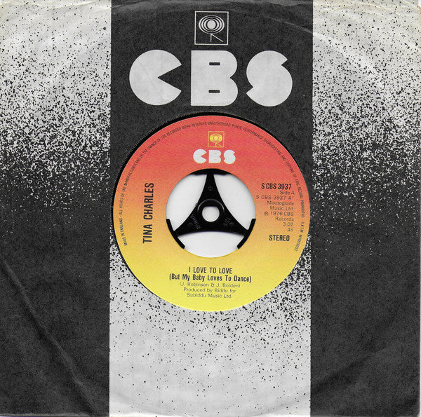 Tina Charles : I Love To Love (But My Baby Loves To Dance) (7", Single, RP, Lar)