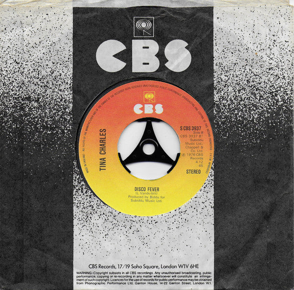 Tina Charles : I Love To Love (But My Baby Loves To Dance) (7", Single, RP, Lar)