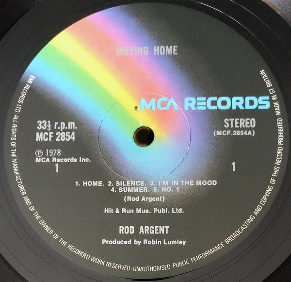 Rod Argent : Moving Home (LP, Album)