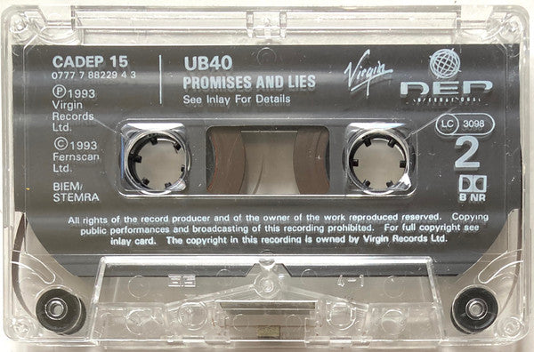 UB40 : Promises And Lies (Cass, Album)