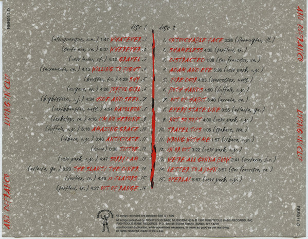 Ani DiFranco : Living In Clip (2xCD, Album)