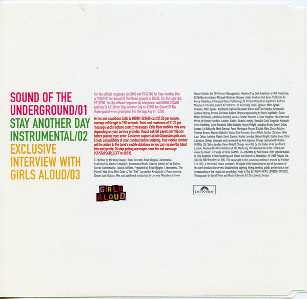 Girls Aloud : Sound Of The Underground (CD, Single, Ltd, CD2)