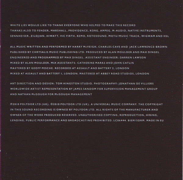 White Lies (2) : Ritual (CD, Album)