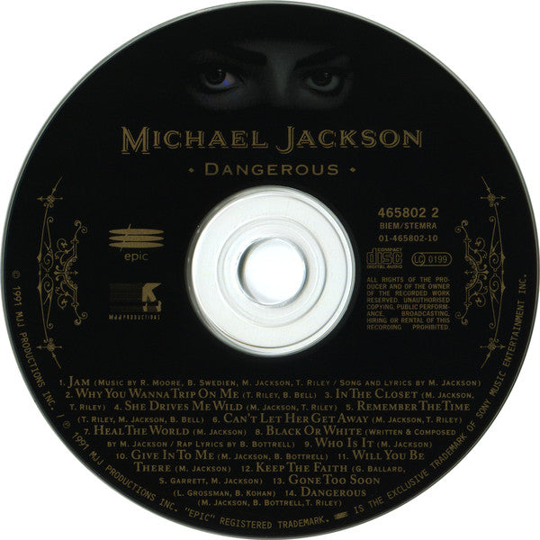 Michael Jackson : Dangerous (CD, Album)