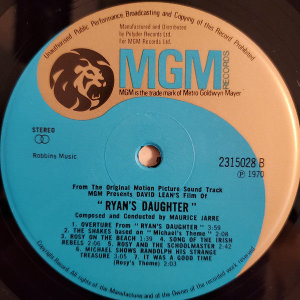 Maurice Jarre : Ryan's Daughter (LP, Album, Gat)