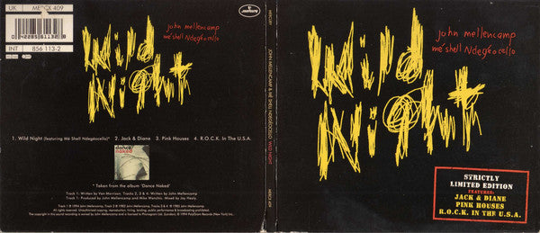 John Cougar Mellencamp  & Me'Shell NdegéOcello : Wild Night (CD, Single, Ltd, Dig)