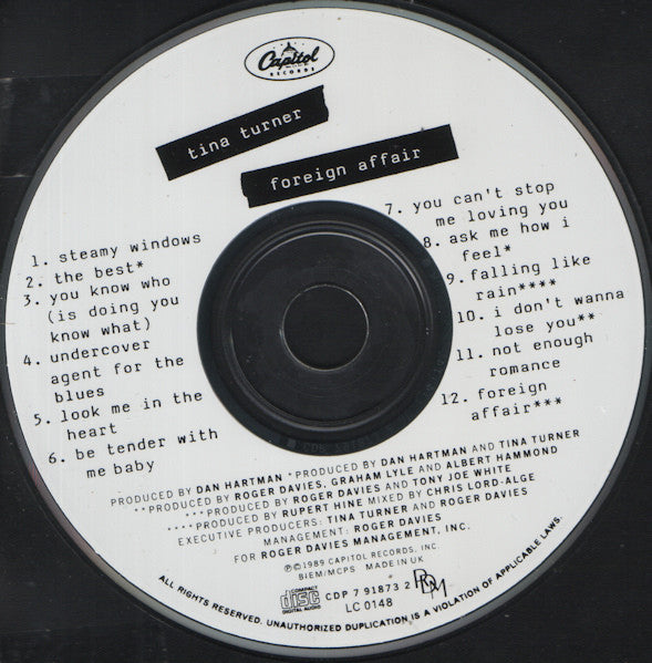 Tina Turner : Foreign Affair (CD, Album)
